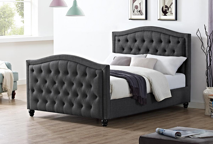 Daytona Linen Fabric Bedstead From - Click Image to Close